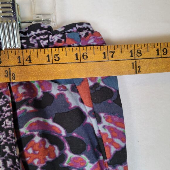 Free People Womens Pull On Printed Skinny Pants Size Medium Purple Pockets Boho - Picture 6 of 9